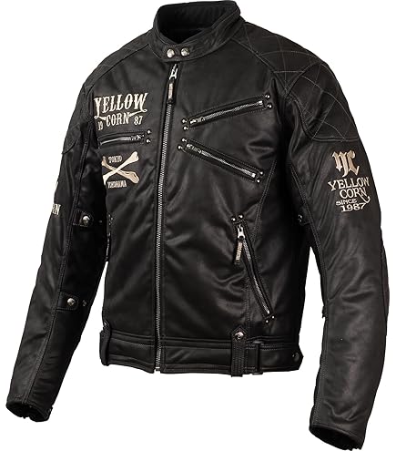 Amazon | イエローコーンレザージャケットYCL001-BK/IV-M | ジャケット